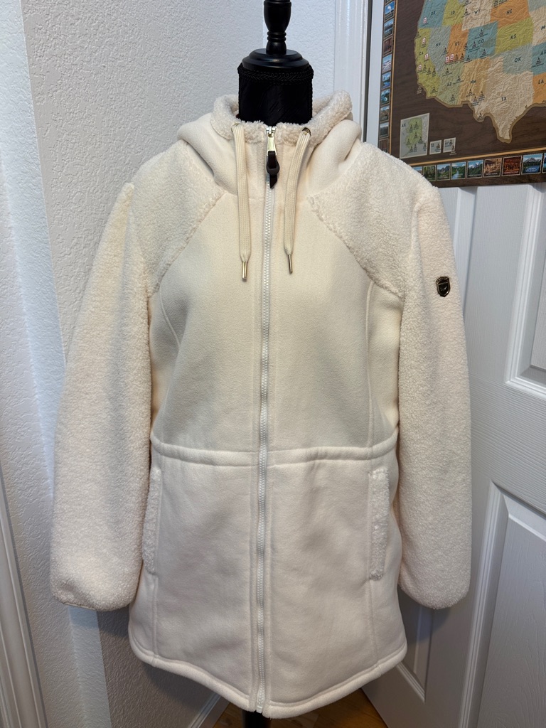 Cream White 1 Madison Expedition Hooded Fur Coat